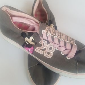Pink & Grey Mickey Mouse Sneakers